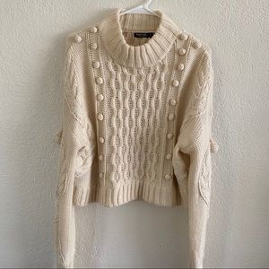 Crop Button Sweater